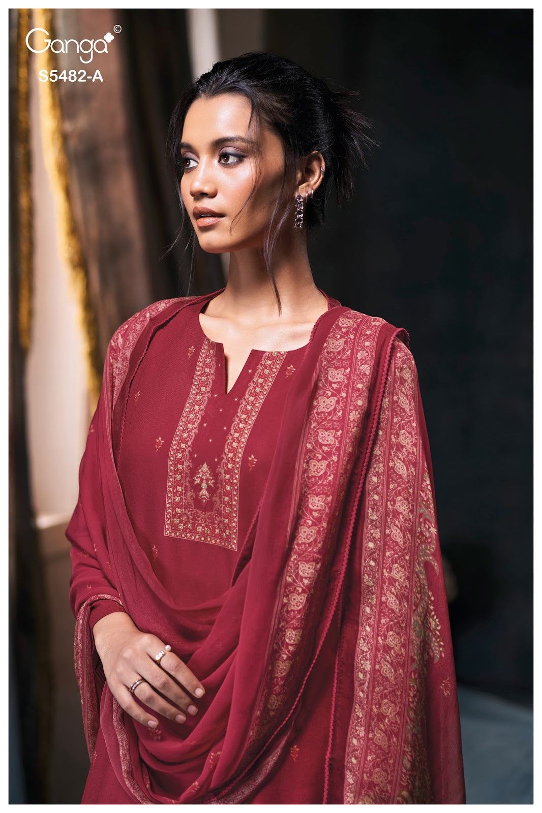 Mohini S5482 Ganga Wool Pashmina Suits Wholesale