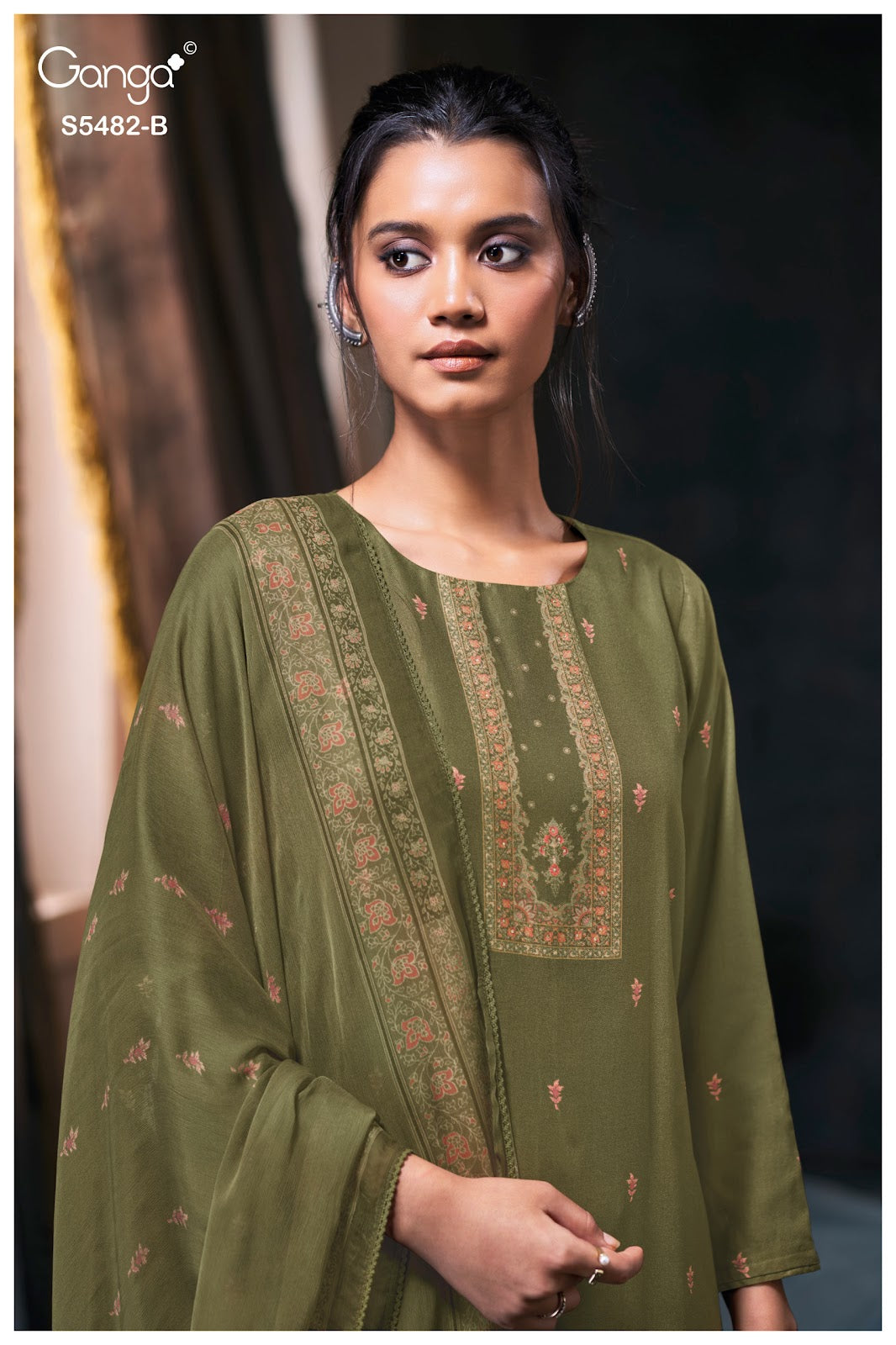 Mohini S5482 Ganga Wool Pashmina Suits Wholesale