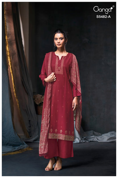 Mohini S5482 Ganga Wool Pashmina Suits Wholesale