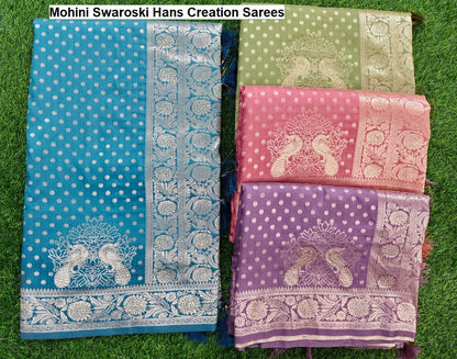 Mohini Swaroski Hans Creation Silk Sarees Supplier Ahmedabad