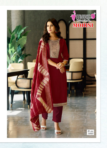 Mohini Vol 1 Mystic 9 Heavy Rayon Readymade Suits Supplier India