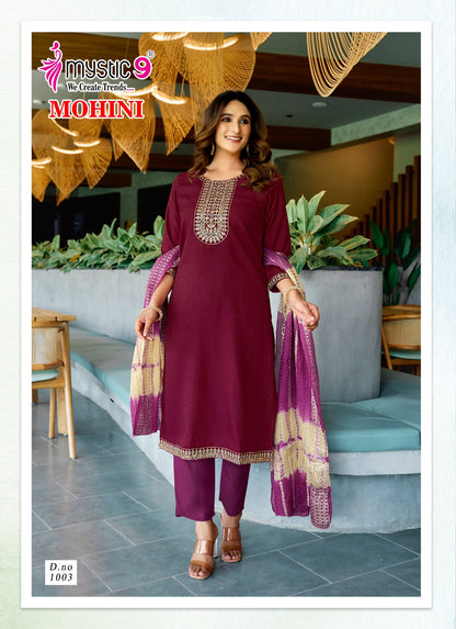 Mohini Vol 1 Mystic 9 Heavy Rayon Readymade Suits Supplier India
