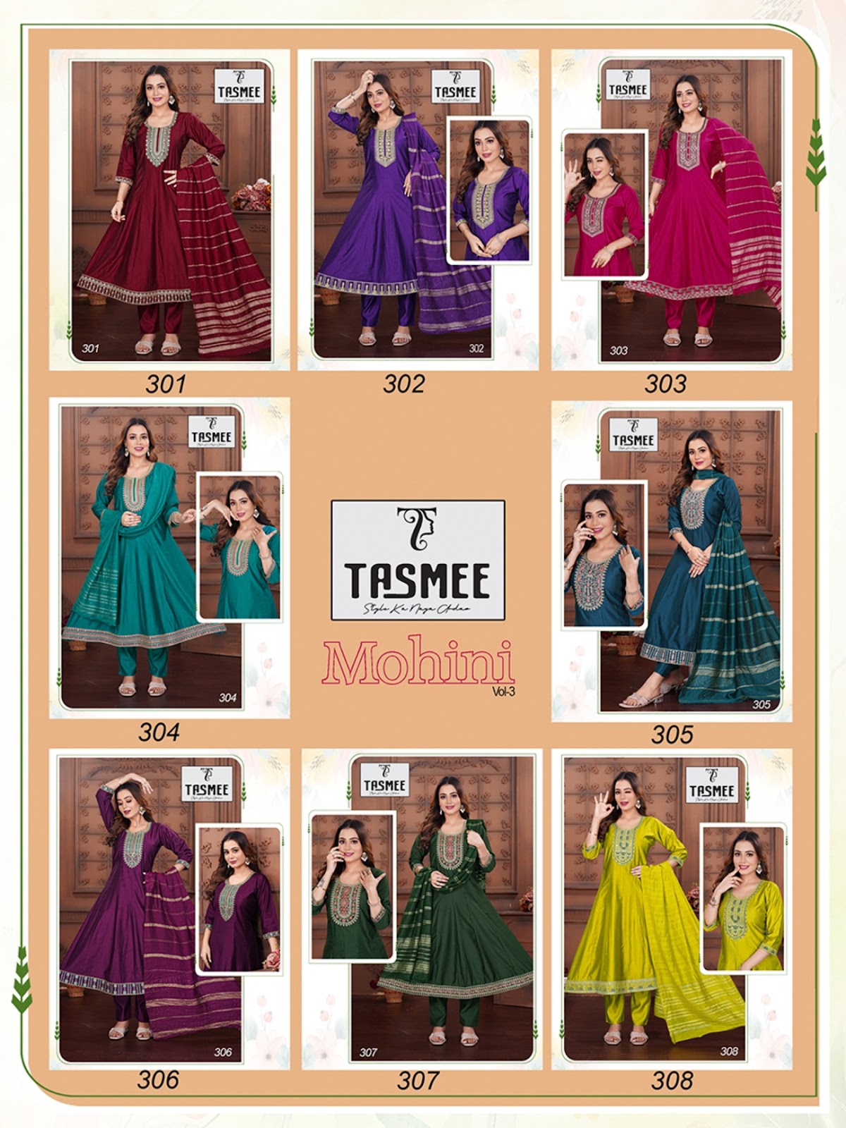 Mohini Vol 3 Tasmee Gadwal Readymade Anarkali Suits Supplier