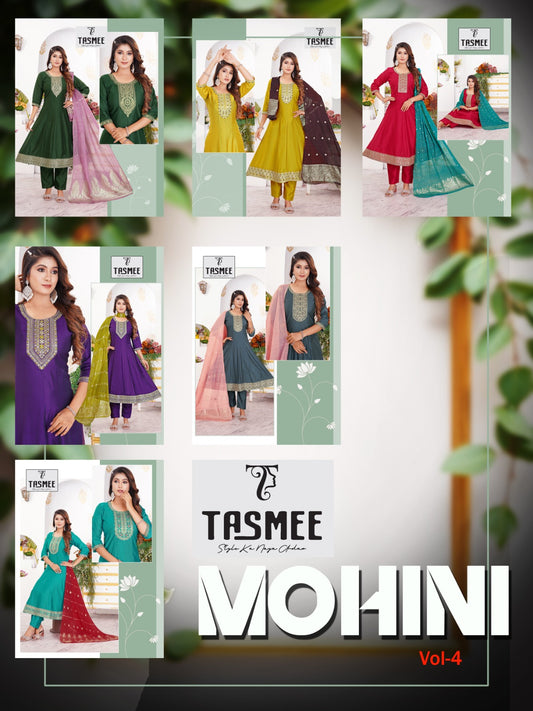Mohini Vol 4 Tasmee Gadwal Readymade Anarkali Suits Manufacturer Ahmedabad