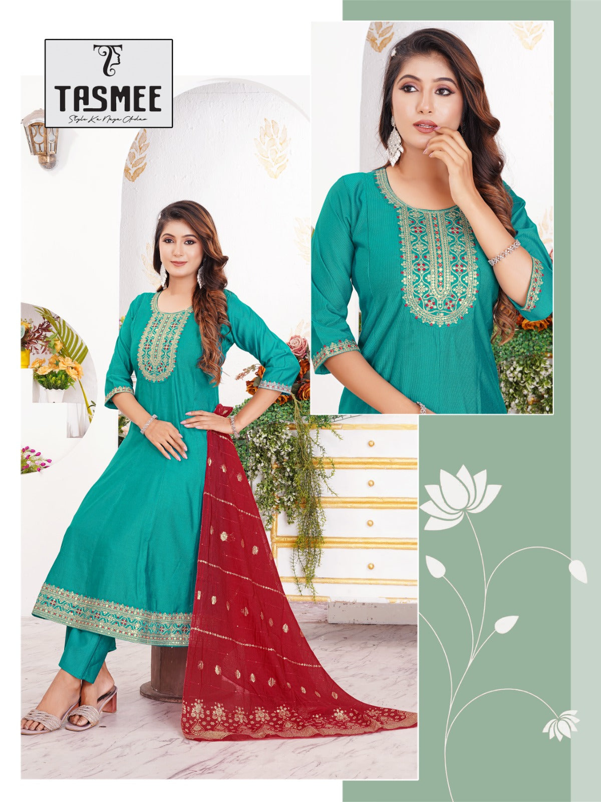 Mohini Vol 4 Tasmee Gadwal Readymade Anarkali Suits Manufacturer Ahmedabad