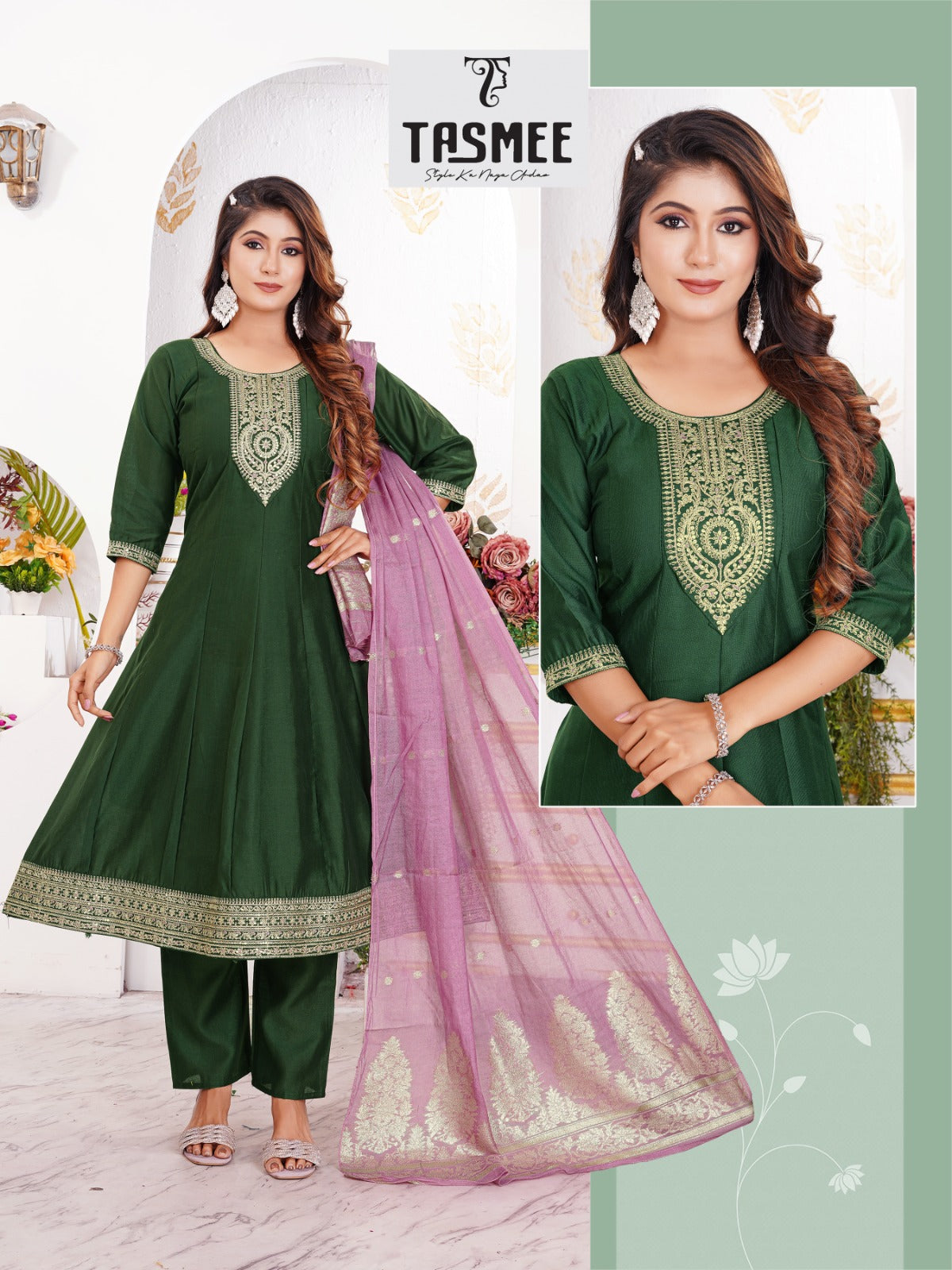 Mohini Vol 4 Tasmee Gadwal Readymade Anarkali Suits Manufacturer Ahmedabad