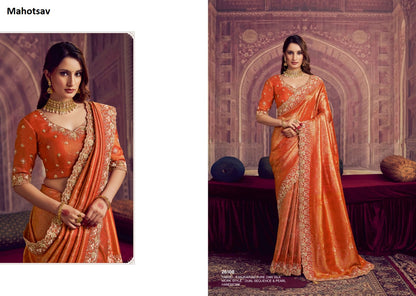 Mohmanthan 26100 Aaradhya Mahotsav Sarees Supplier Ahmedabad