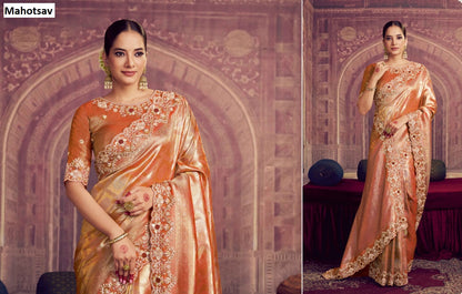 Mohmanthan 26100 Aaradhya Mahotsav Sarees Supplier Ahmedabad