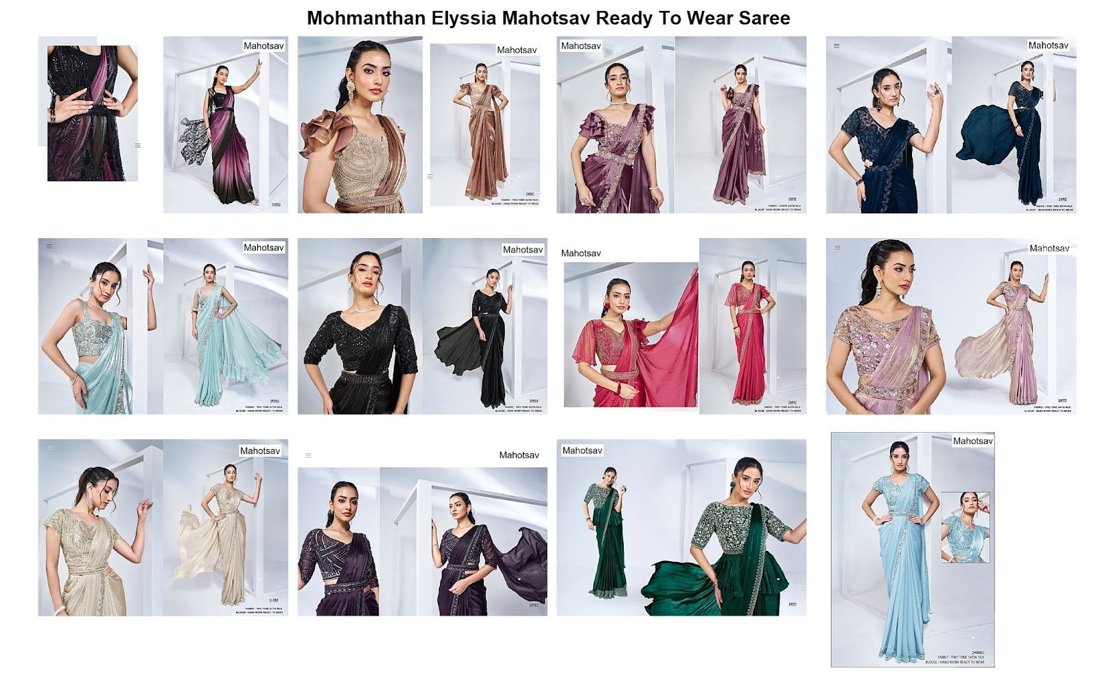 Mohmanthan Elyssia Mahotsav Ready To Wear Saree Wholesaler Gujarat