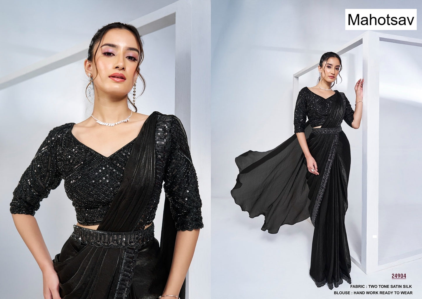 Mohmanthan Elyssia Mahotsav Ready To Wear Saree Wholesaler Gujarat