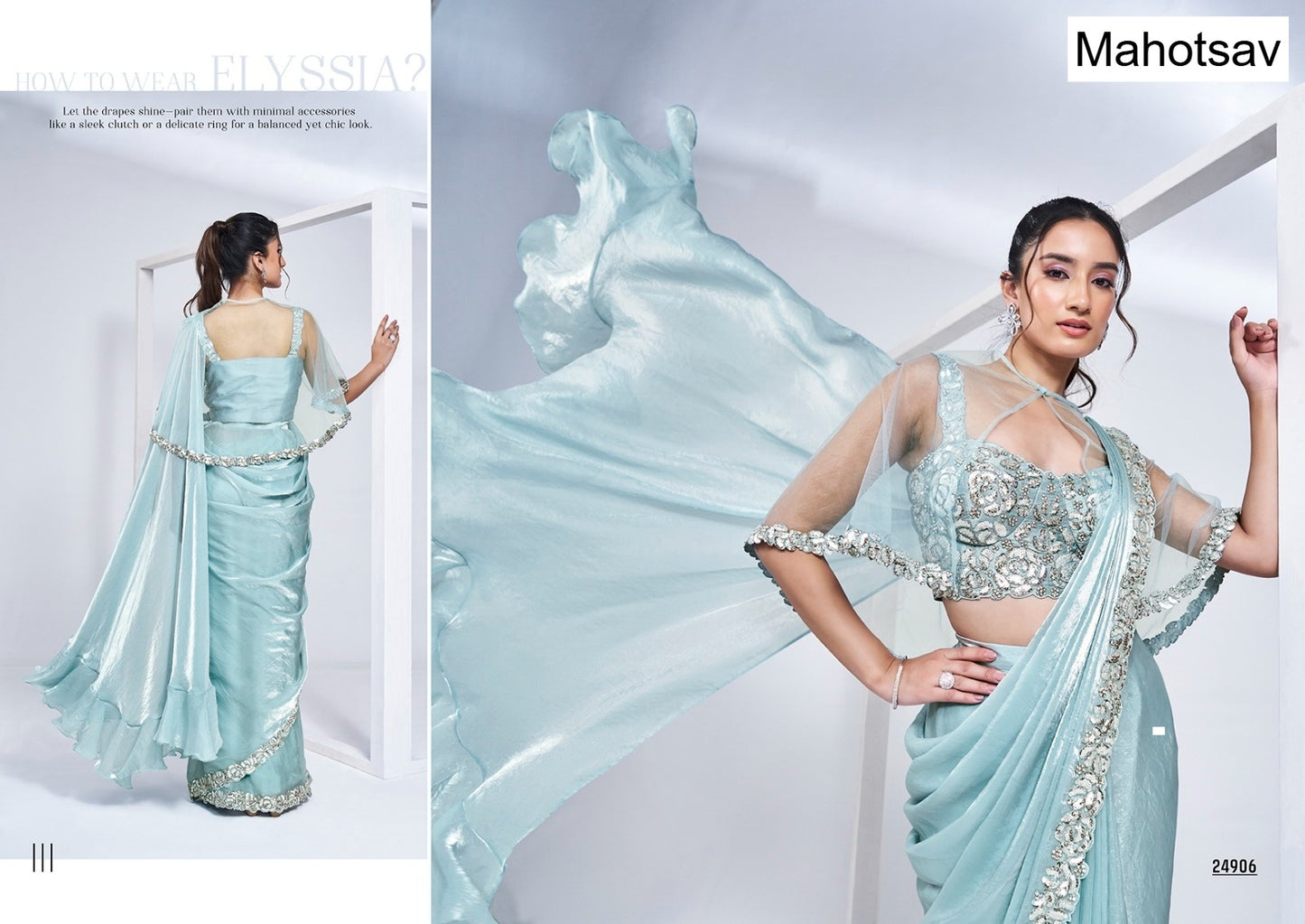 Mohmanthan Elyssia Mahotsav Ready To Wear Saree Wholesaler Gujarat