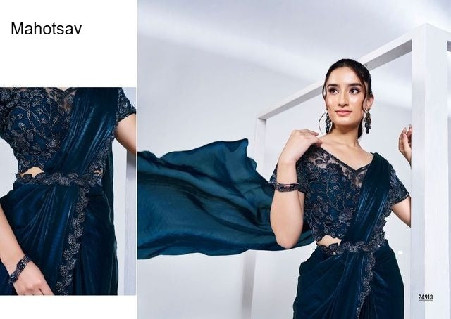 Mohmanthan Elyssia Mahotsav Ready To Wear Saree Wholesaler Gujarat