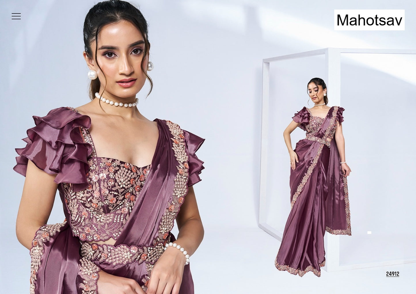 Mohmanthan Elyssia Mahotsav Ready To Wear Saree Wholesaler Gujarat