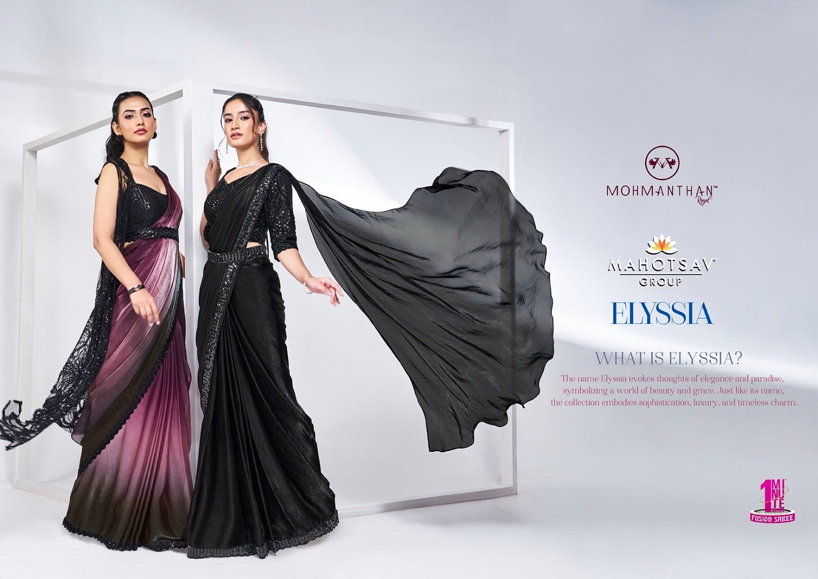 Mohmanthan Elyssia Mahotsav Ready To Wear Saree Wholesaler Gujarat