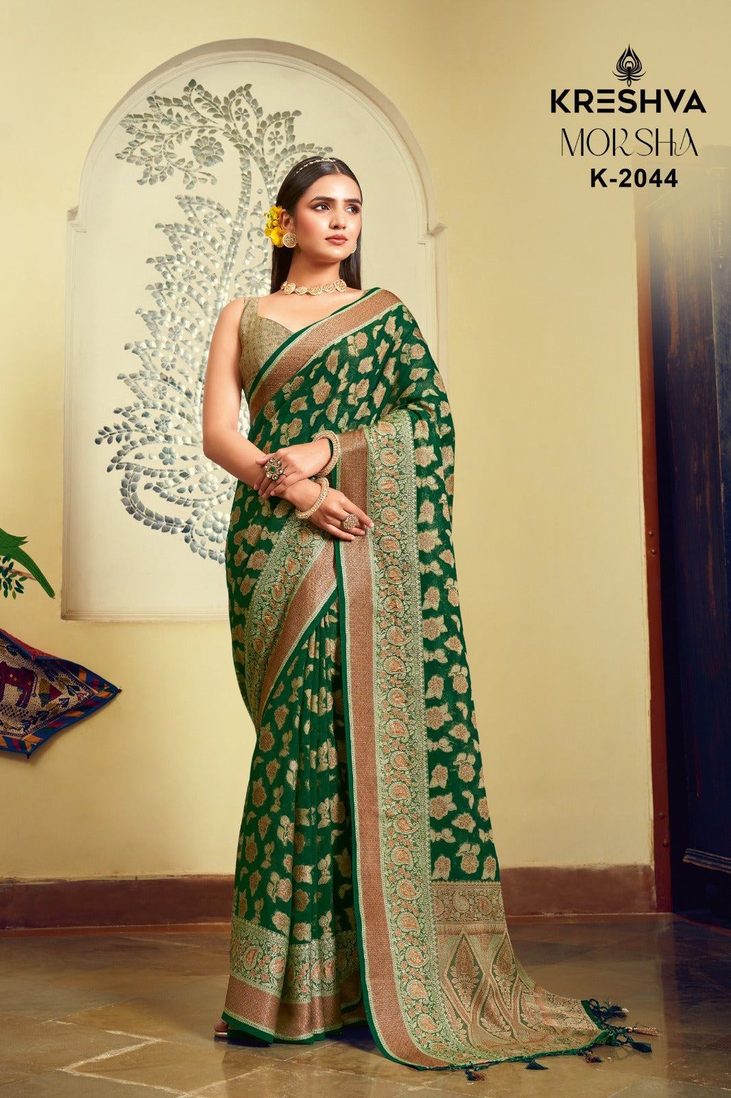 Moksha 2041-2046 Kreshva Georgette Sarees Manufacturer Ahmedabad