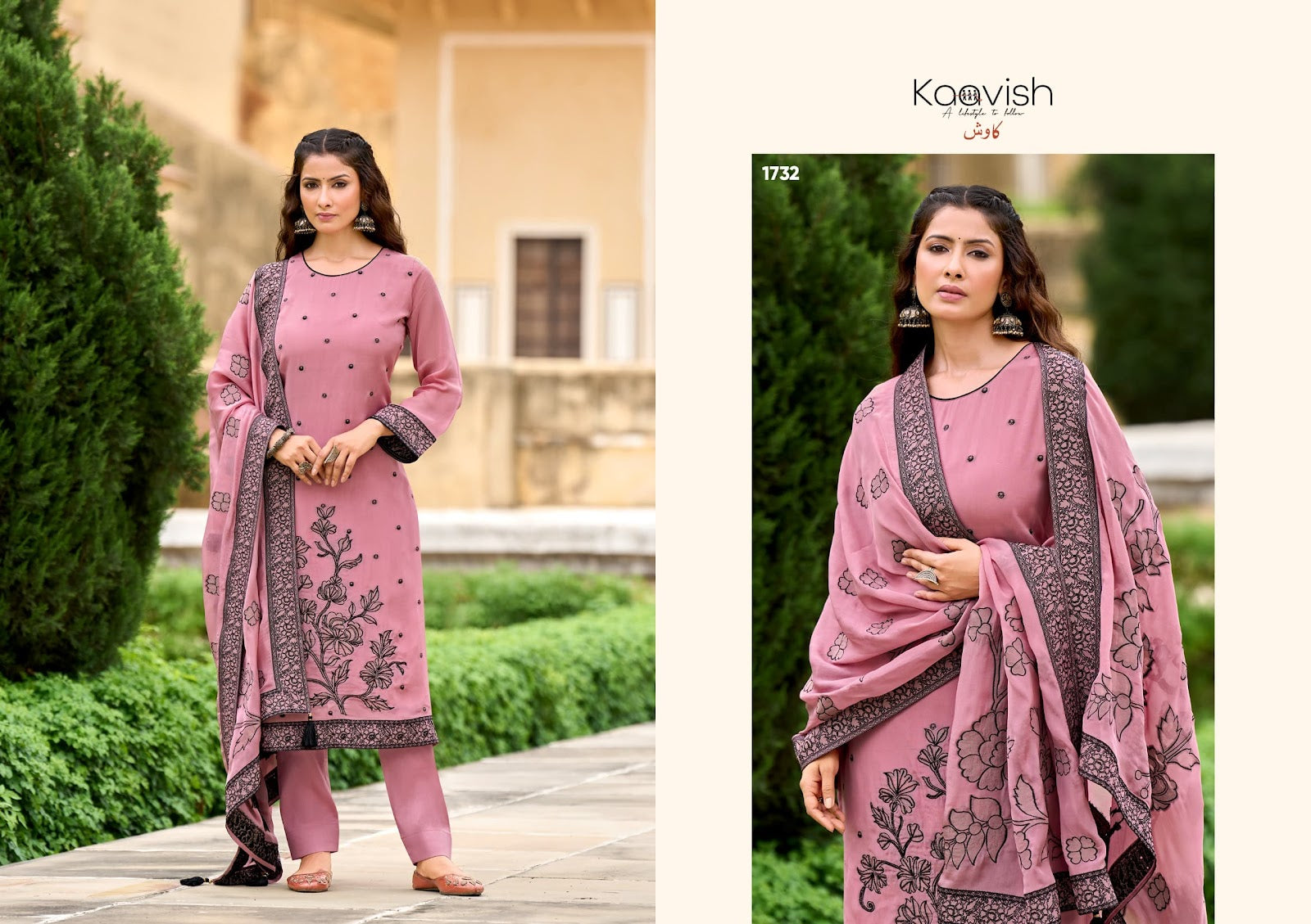 Moksha Kaavish Pure Organza Pant Style Suits Wholesale Price