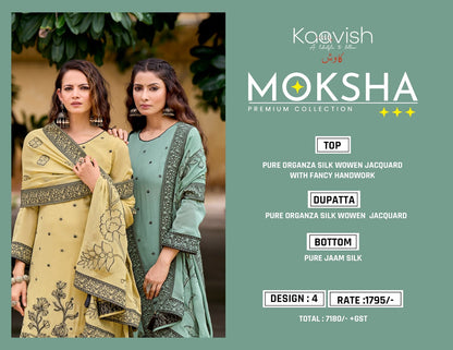 Moksha Kaavish Pure Organza Pant Style Suits Wholesale Price