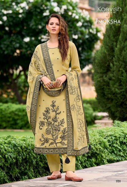 Moksha Kaavish Pure Organza Pant Style Suits Wholesale Price