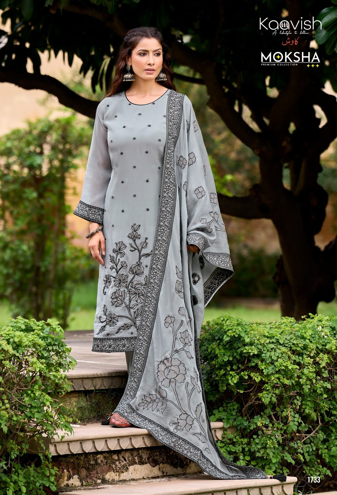 Moksha Kaavish Pure Organza Pant Style Suits Wholesale Price