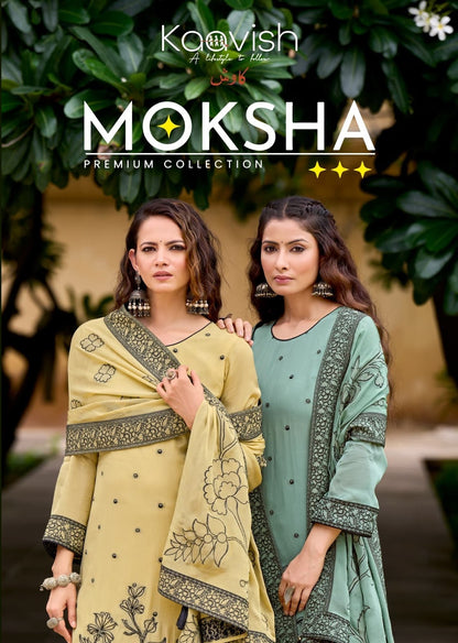 Moksha Kaavish Pure Organza Pant Style Suits Wholesale Price