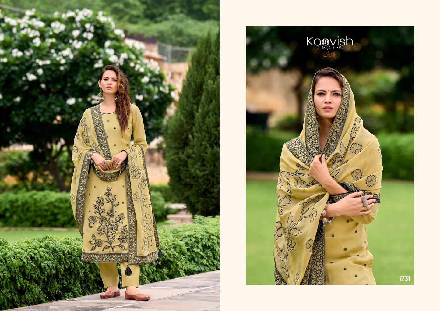 Moksha Kaavish Pure Organza Pant Style Suits Wholesale Price