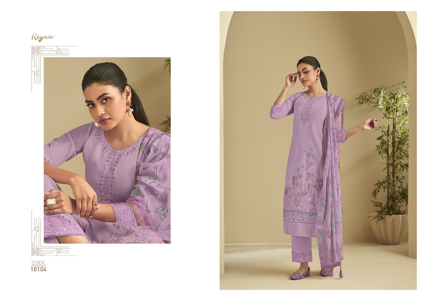 Moksha Reyna Pure Linen Pant Style Suits Supplier Gujarat