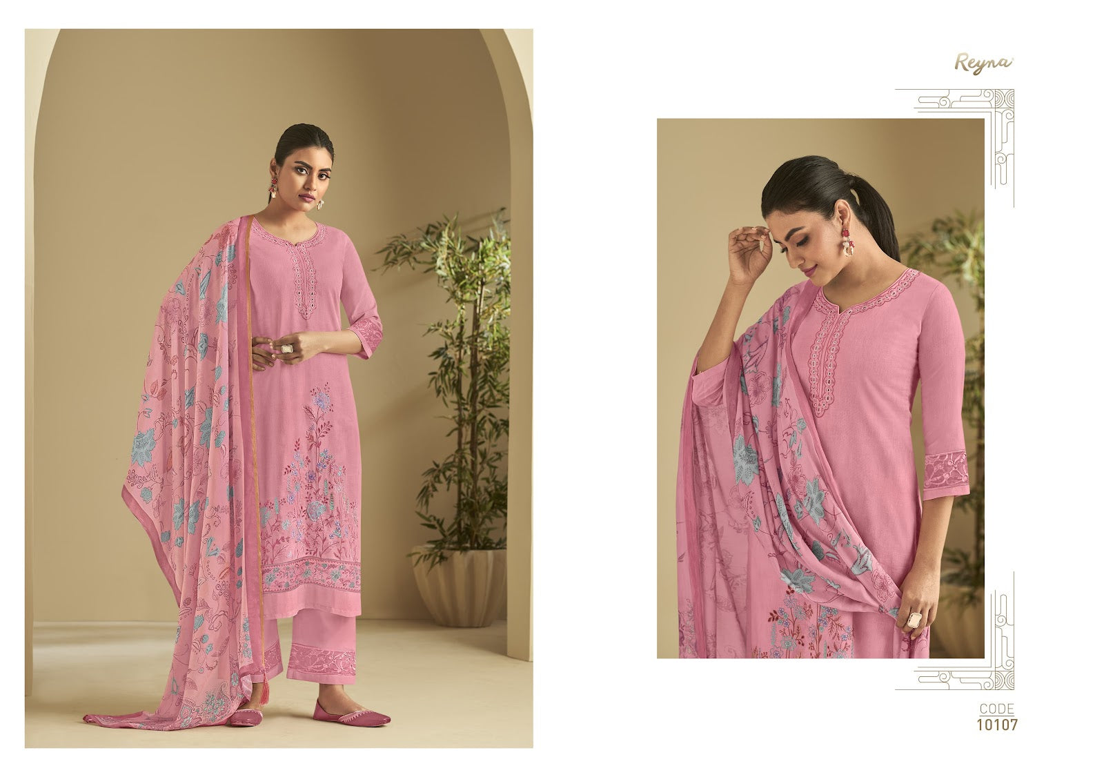 Moksha Reyna Pure Linen Pant Style Suits Supplier Gujarat