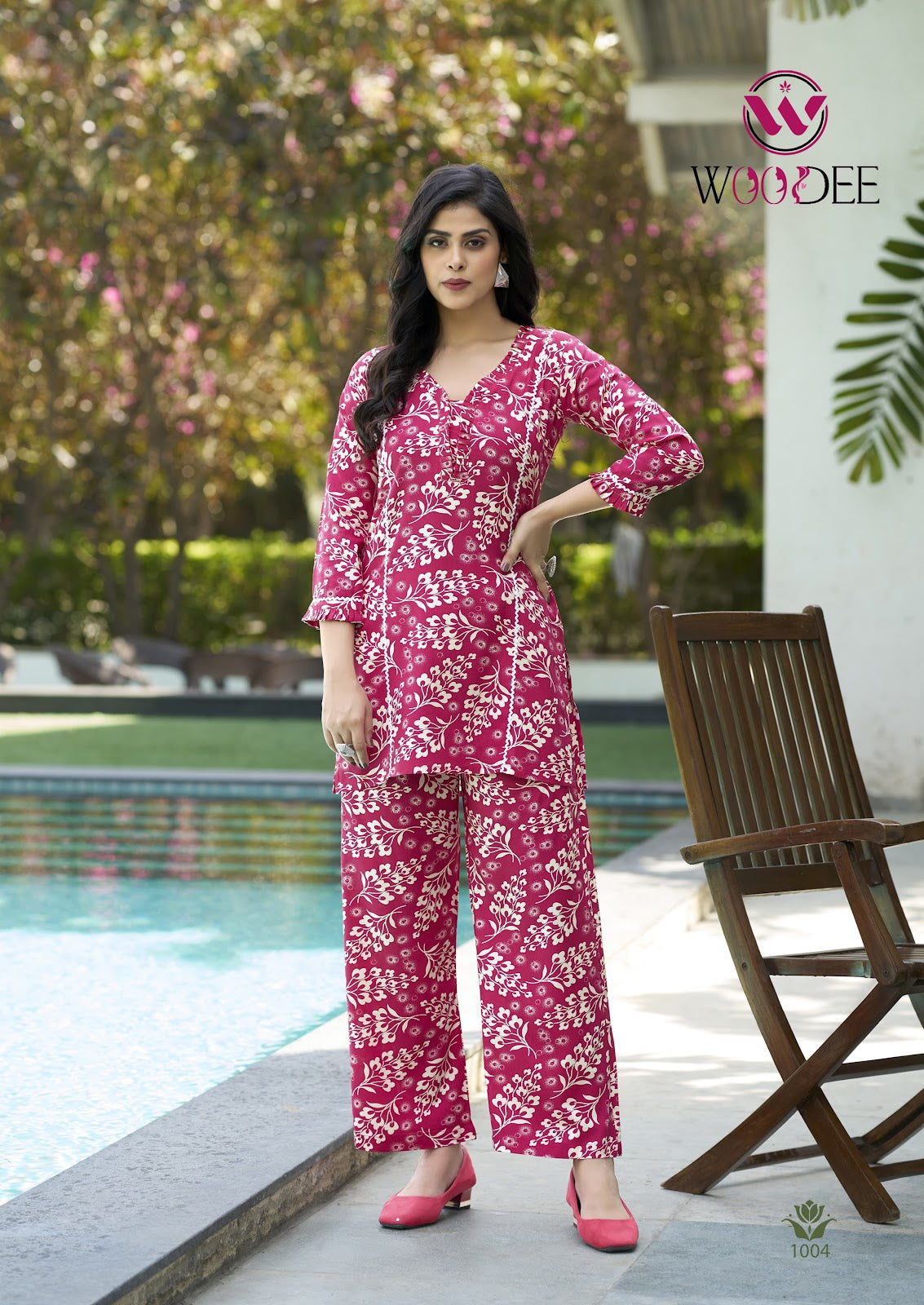 Moksha Woodee Rayon Co Ord Set Wholesale Price