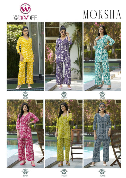 Moksha Woodee Rayon Co Ord Set Wholesale Price