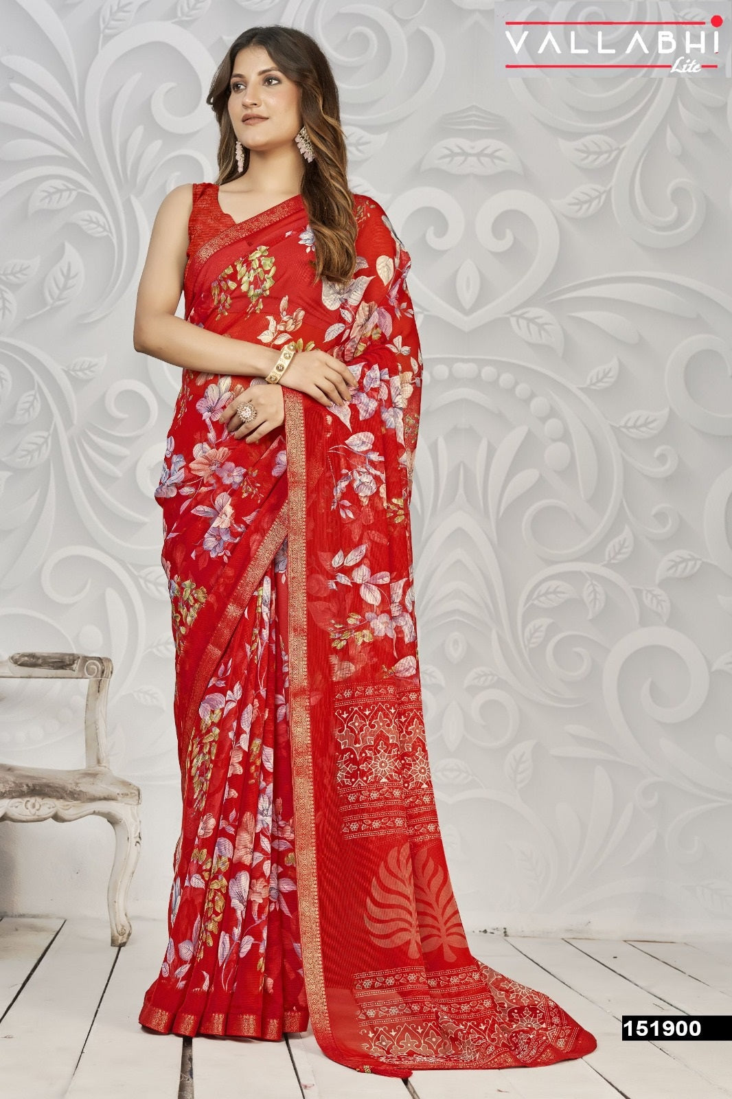 Mokshlata Vol 3 Vallabhi Lite Chiffon Sarees Wholesaler India
