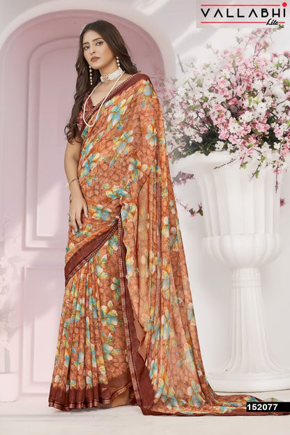Mokshlata Vol 5 Vallabhi Lite Chiffon Sarees Exporter