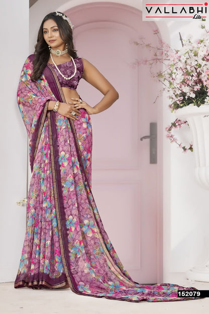 Mokshlata Vol 5 Vallabhi Lite Chiffon Sarees Exporter