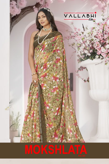 Mokshlata Vol 5 Vallabhi Lite Chiffon Sarees Exporter