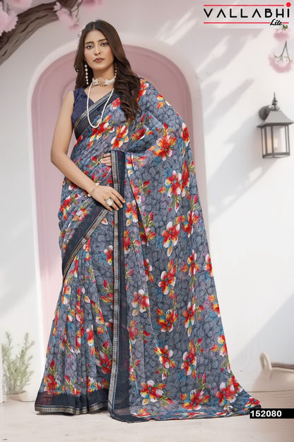 Mokshlata Vol 5 Vallabhi Lite Chiffon Sarees Exporter
