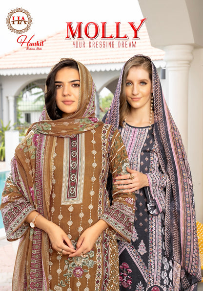 Molly Harshit Fashion Cambric Karachi Readymade Suits Wholesale Price