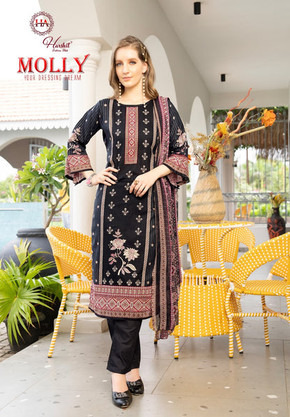 Molly Harshit Fashion Cambric Karachi Salwar Suits Wholesale