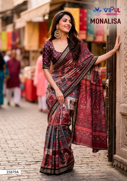 Monalisa 35879 Vipul Mul Cotton Sarees Manufacturer