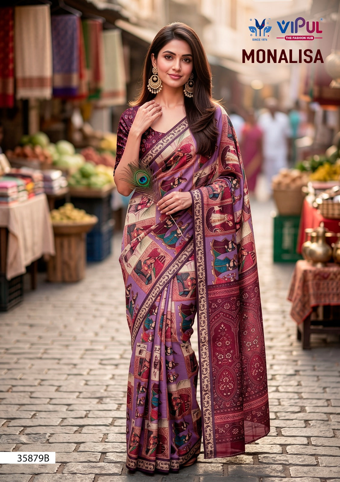 Monalisa 35879 Vipul Mul Cotton Sarees Manufacturer