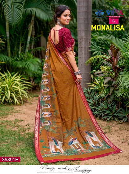 Monalisa 35891 Vipul Mal Cotton Sarees Manufacturer Ahmedabad