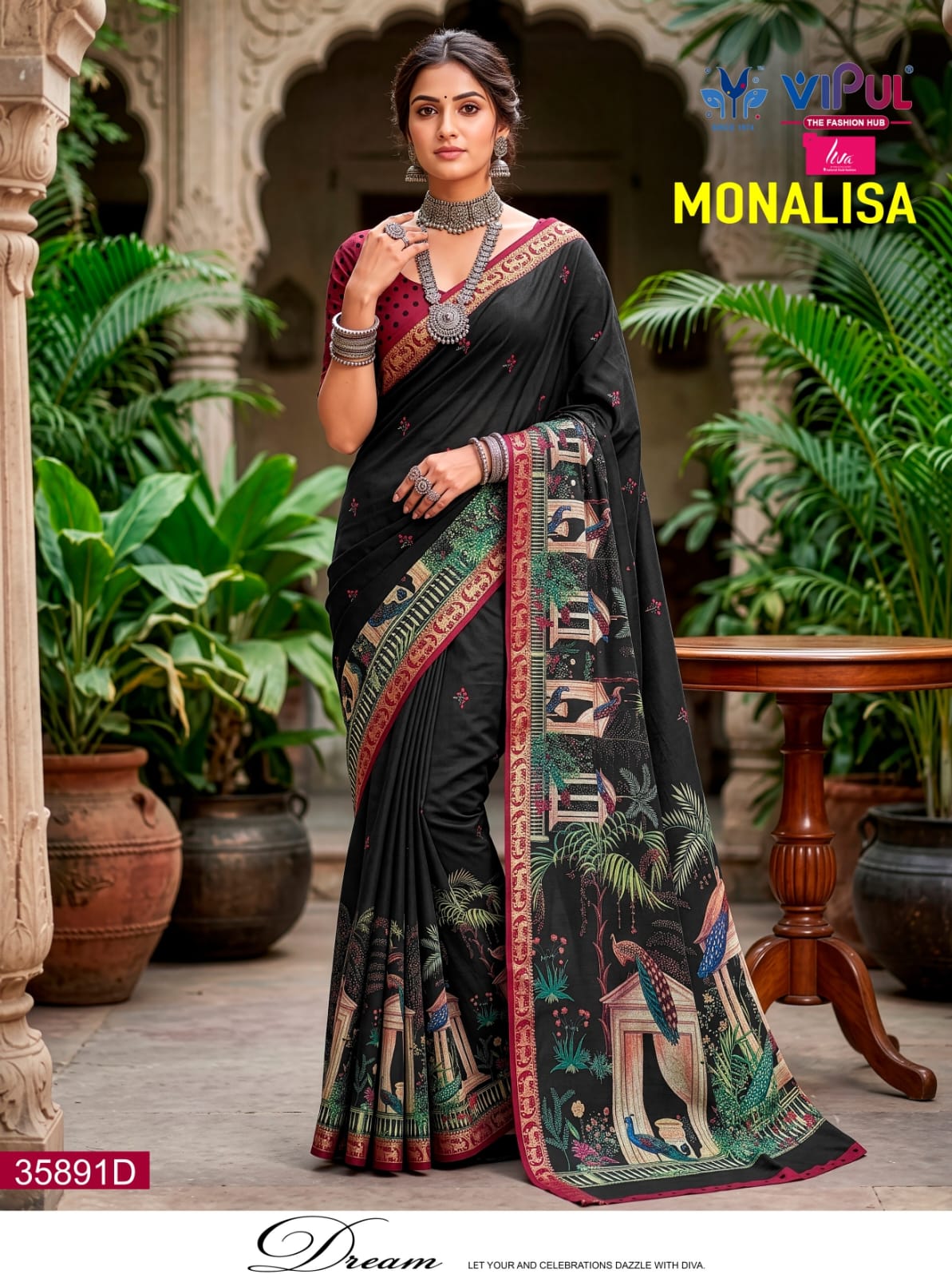 Monalisa 35891 Vipul Mal Cotton Sarees Manufacturer Ahmedabad