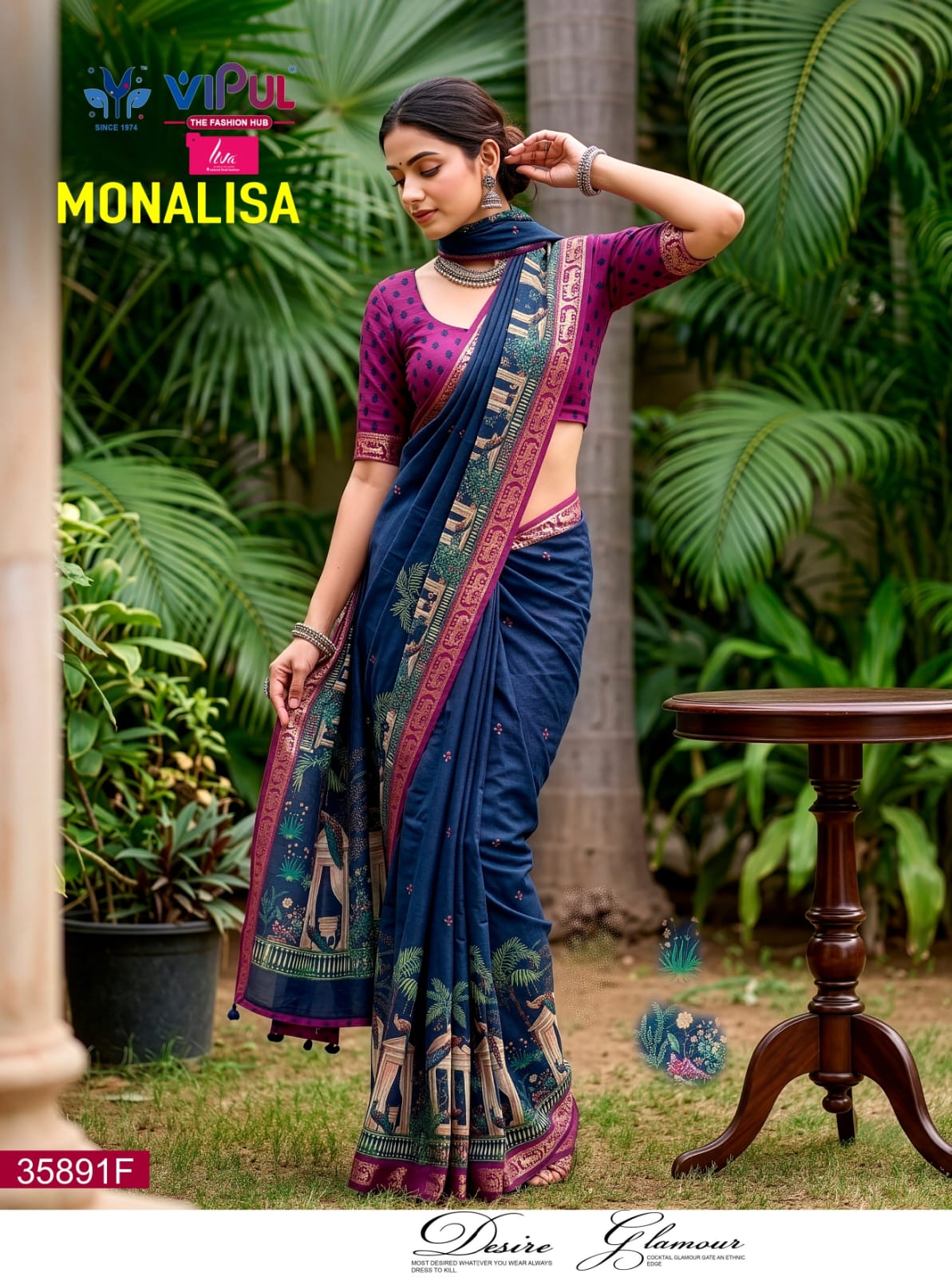 Monalisa 35891 Vipul Mal Cotton Sarees Manufacturer Ahmedabad