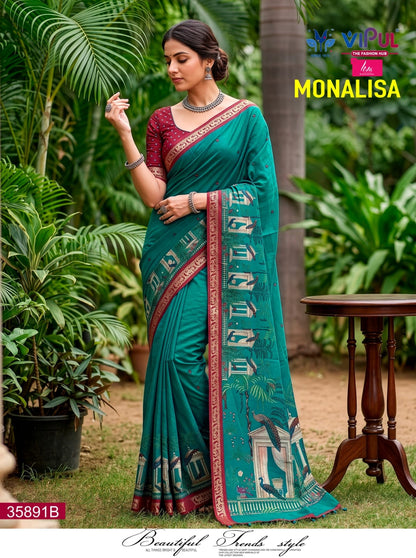Monalisa 35891 Vipul Mal Cotton Sarees Manufacturer Ahmedabad