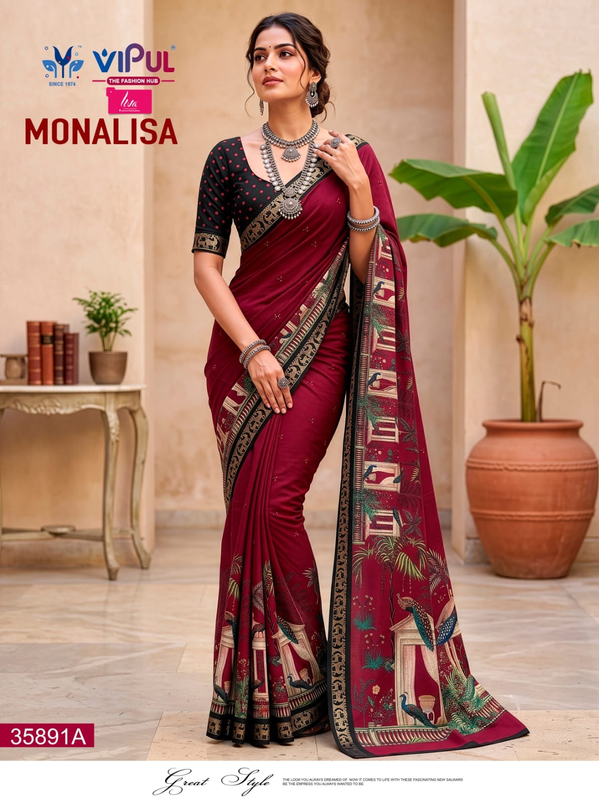 Monalisa 35891 Vipul Mal Cotton Sarees Manufacturer Ahmedabad
