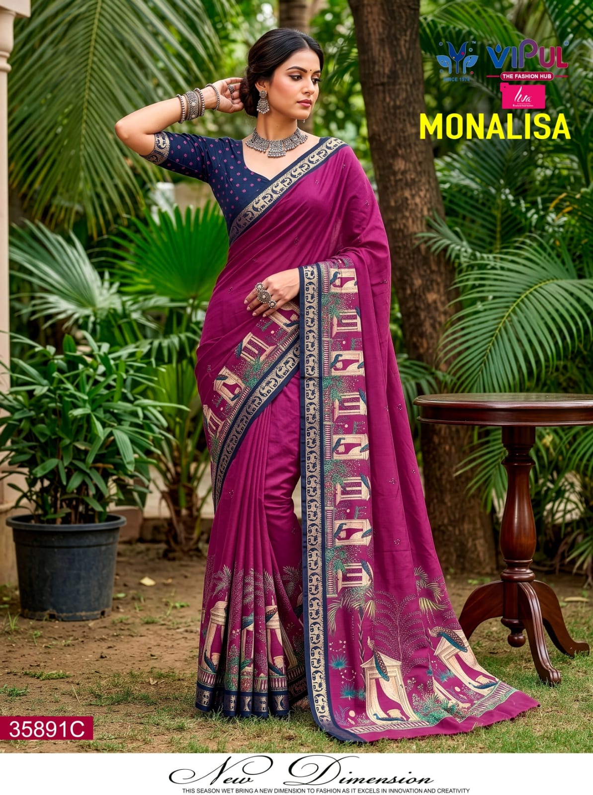 Monalisa 35891 Vipul Mal Cotton Sarees Manufacturer Ahmedabad