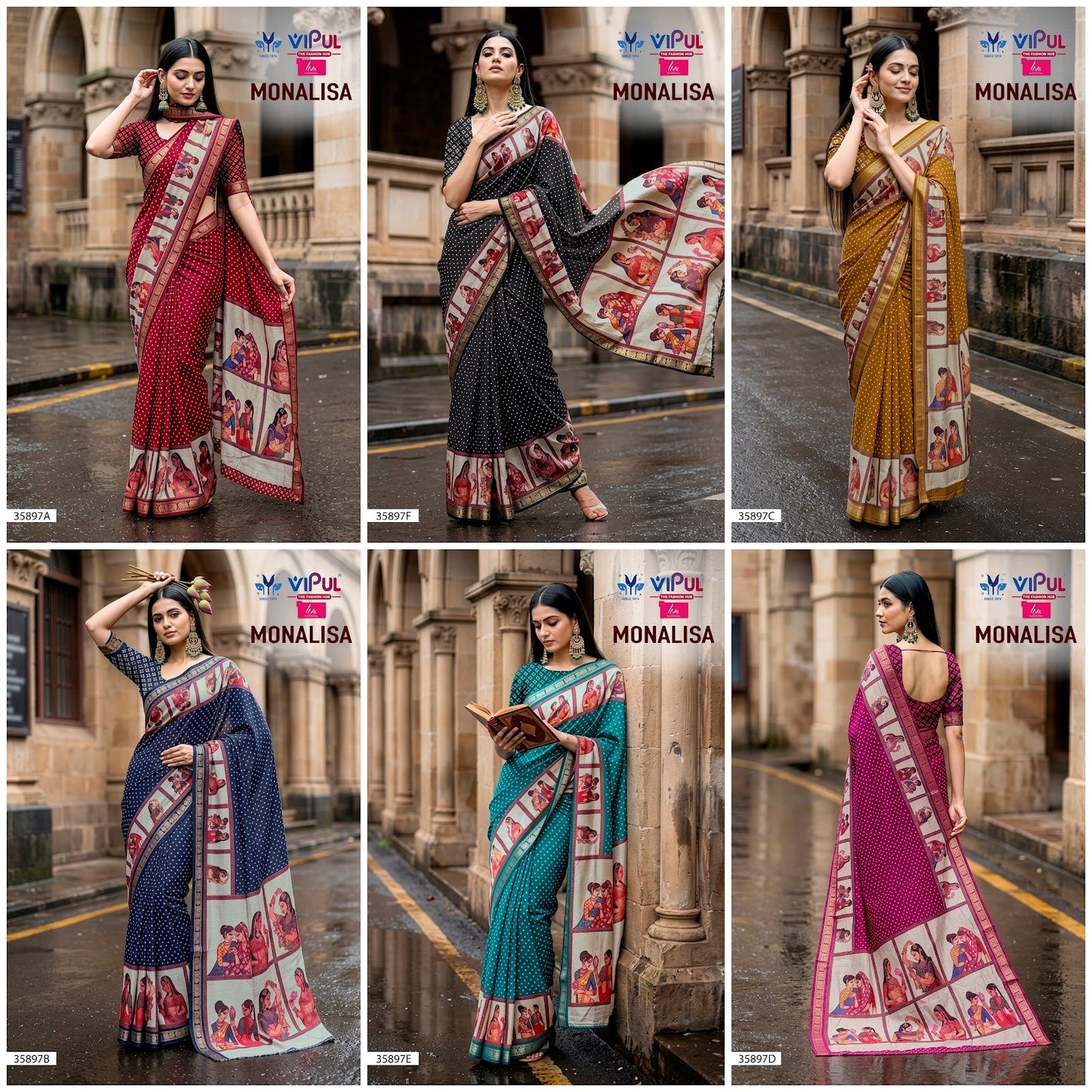 Monalisa 35897 Vipul Mal Cotton Sarees Supplier Ahmedabad
