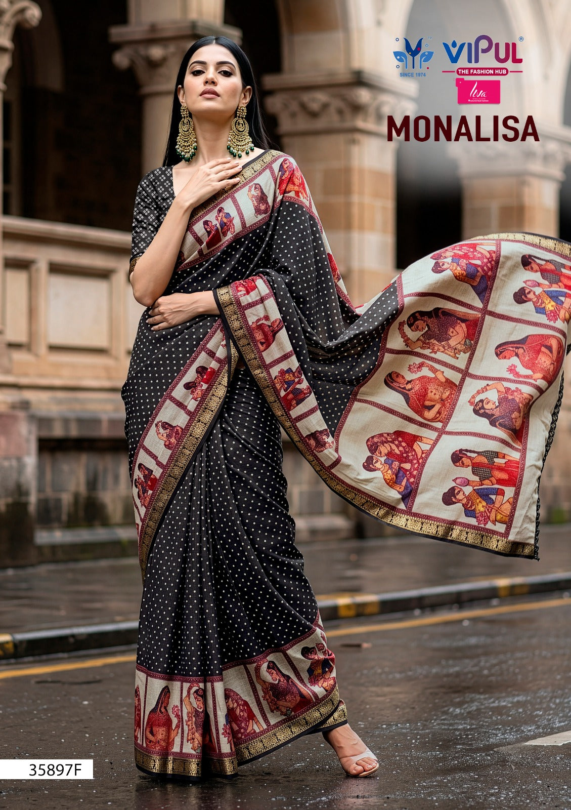 Monalisa 35897 Vipul Mal Cotton Sarees Supplier Ahmedabad