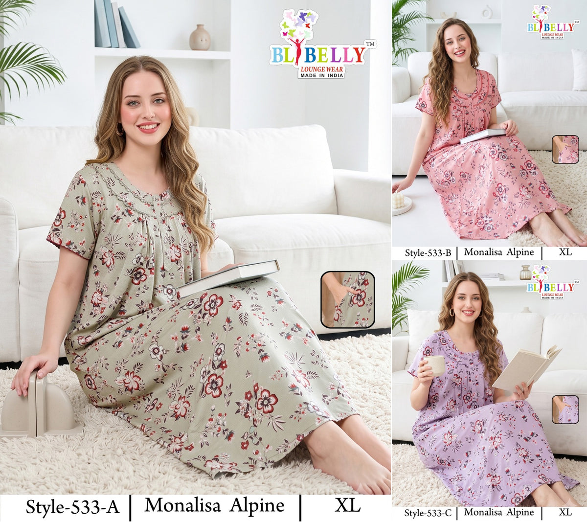 Monalisa Alpine Belly Bombay Night Gowns Supplier