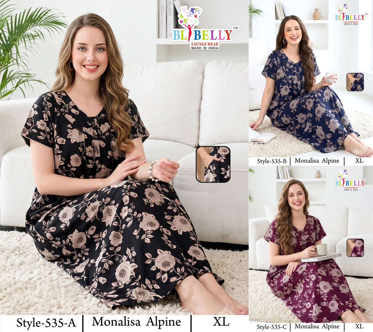 Monalisa Alpine Belly Bombay Night Gowns Supplier