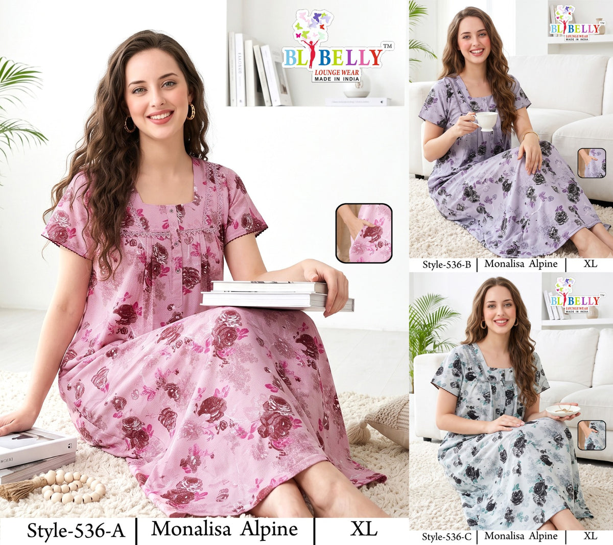 Monalisa Alpine Belly Bombay Night Gowns Supplier