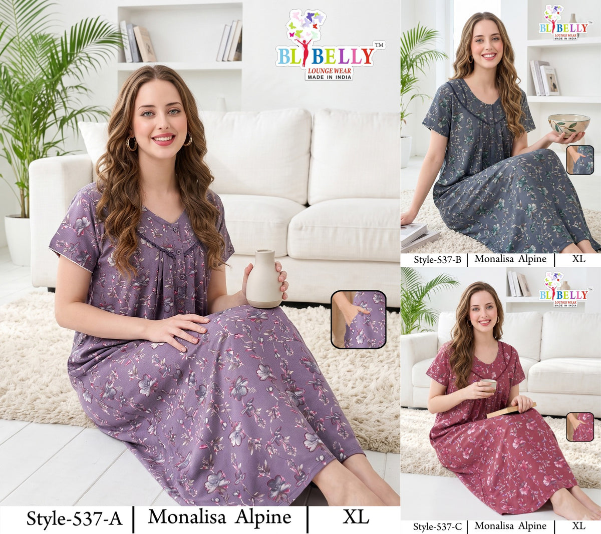 Monalisa Alpine Belly Bombay Night Gowns Supplier